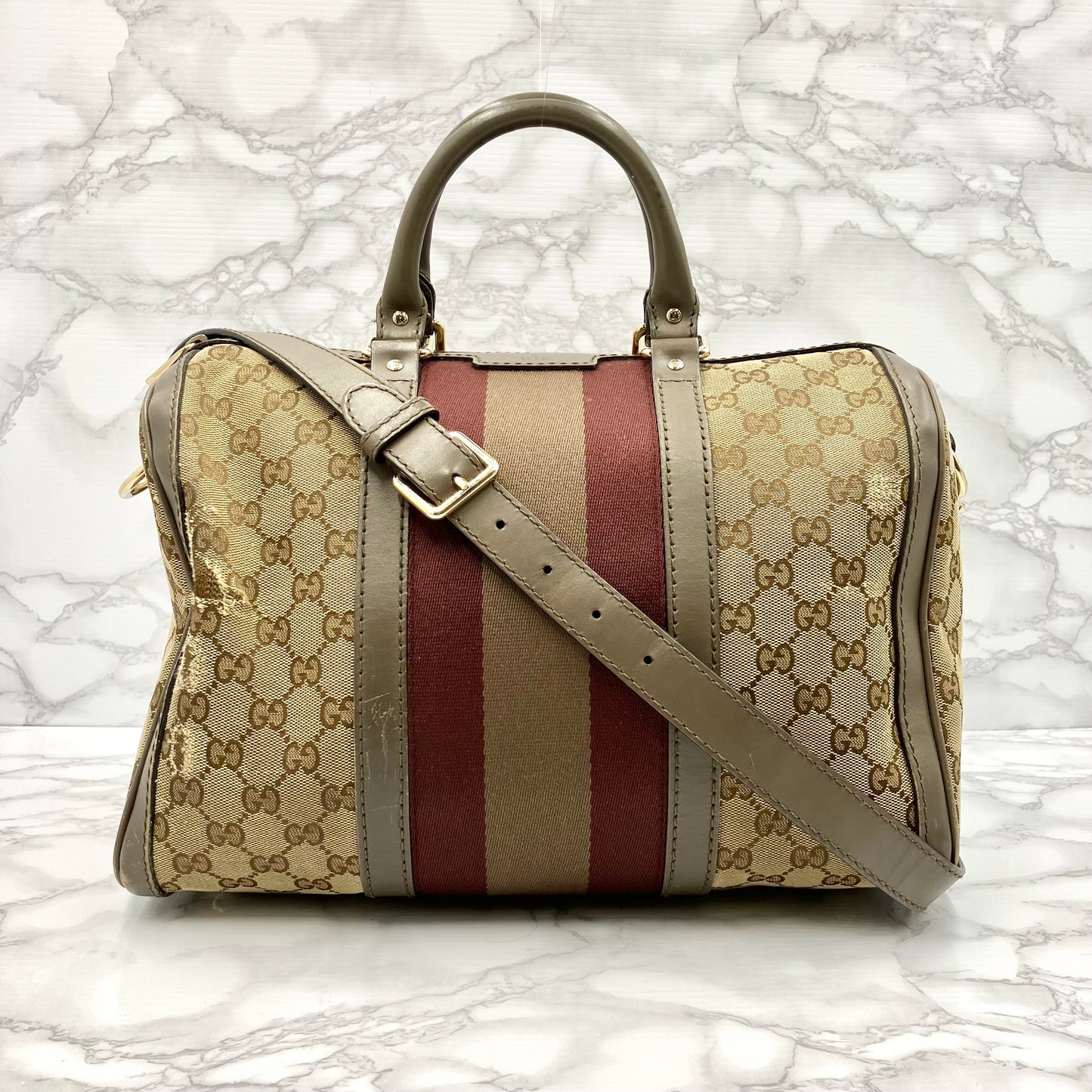 GUCCI Sherry Line 2way Boston Bag