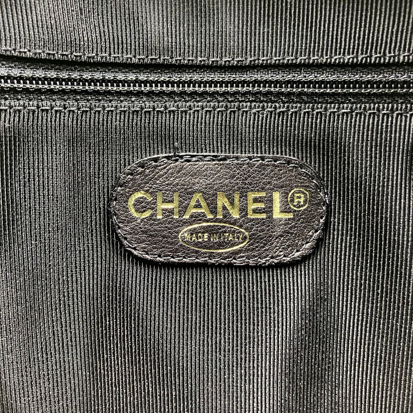 CHANEL Caviar skin triple coco chain tote bag