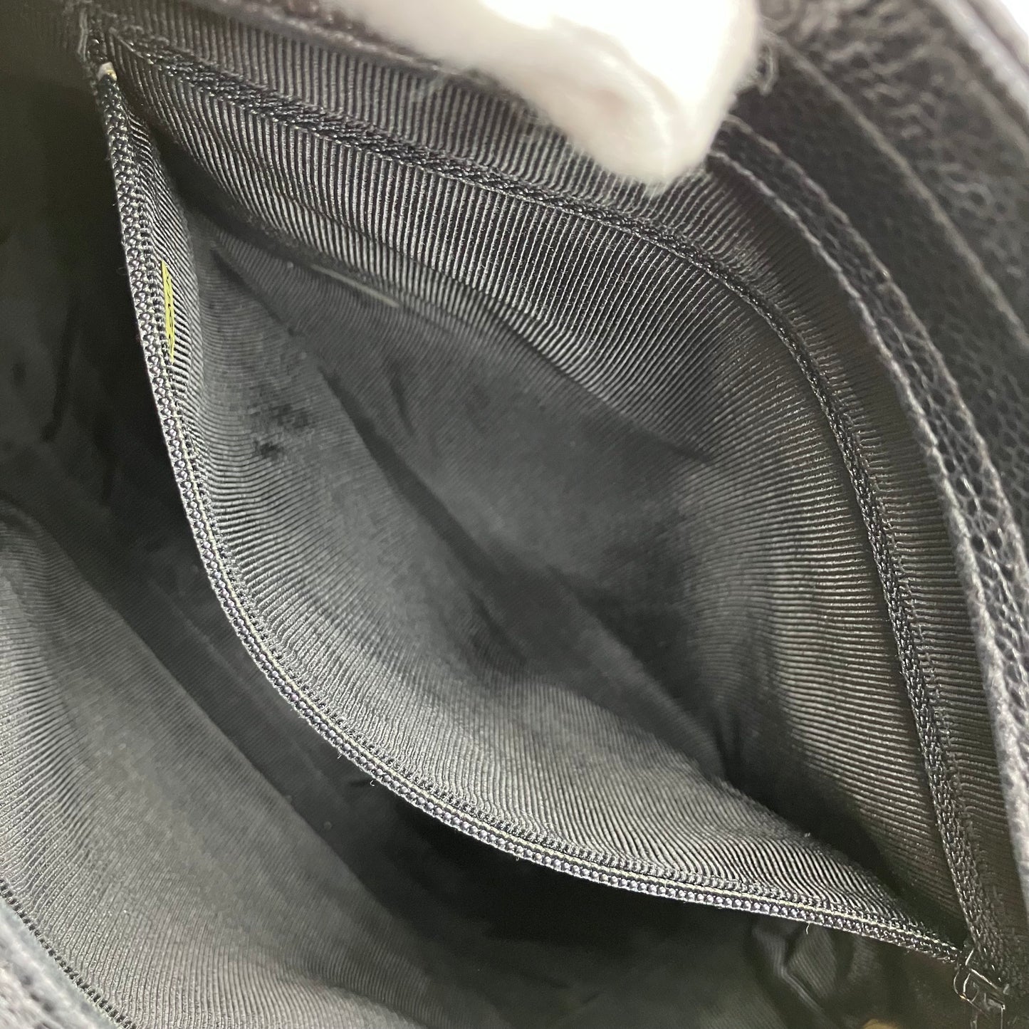 CHANEL Caviar skin triple coco chain tote bag