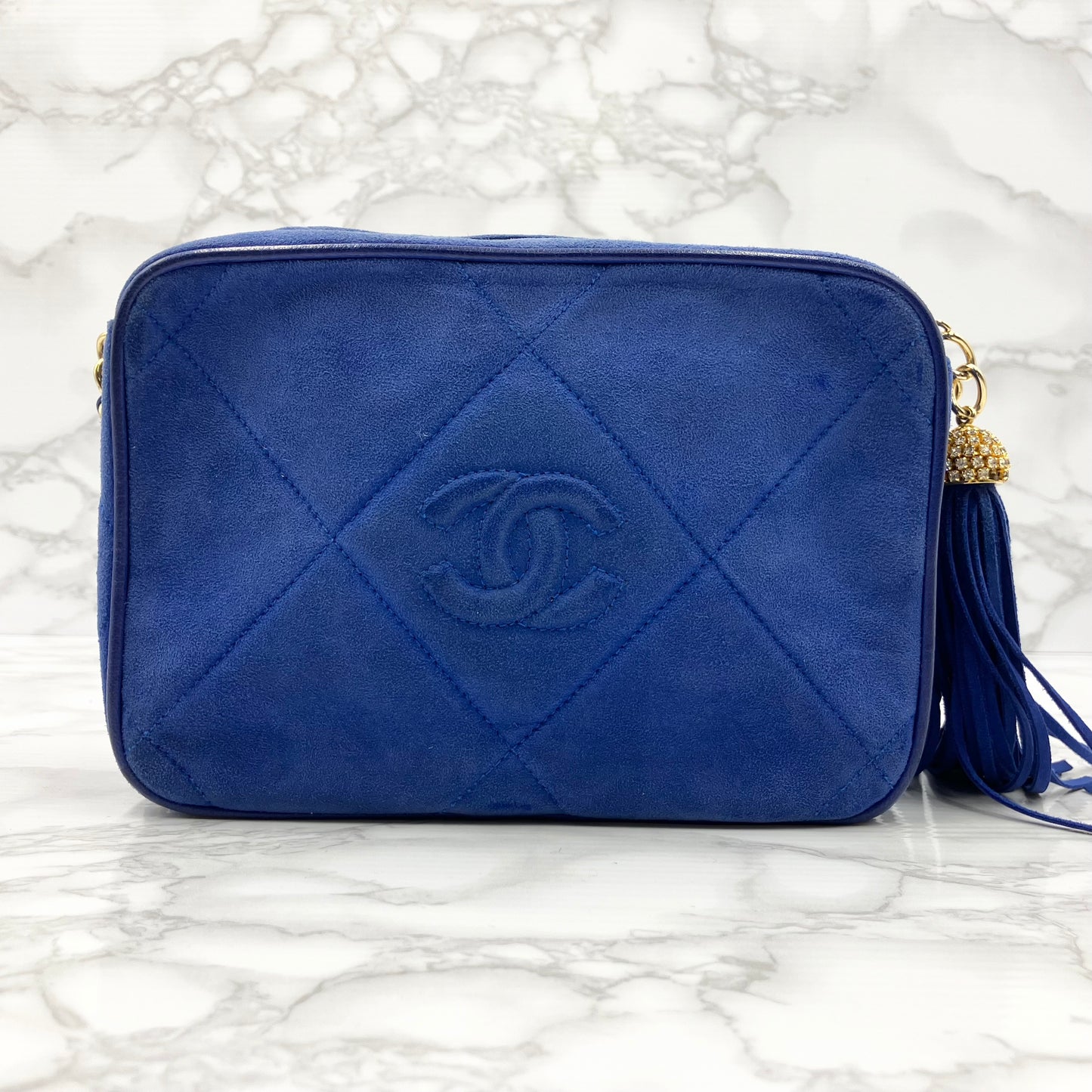 CHANEL suede fringe chain shoulder (card sticker)