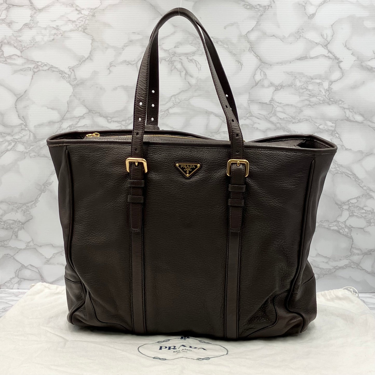 PRADA leather tote bag
