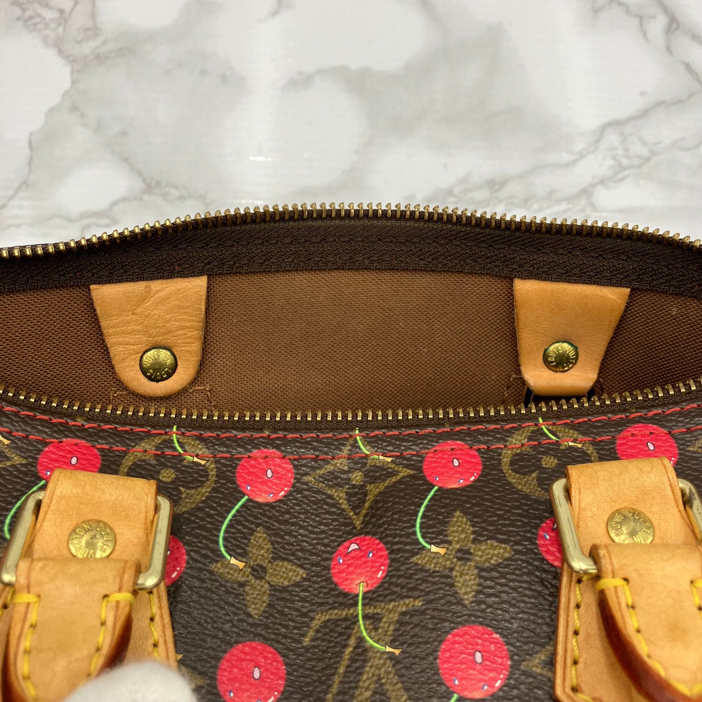 LOUIS VUITTON Speedy 25 monogram Cherry