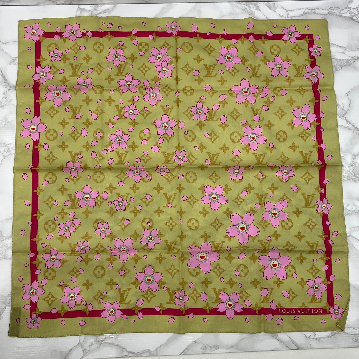LOUIS VUITTON scarf Takashi Murakami