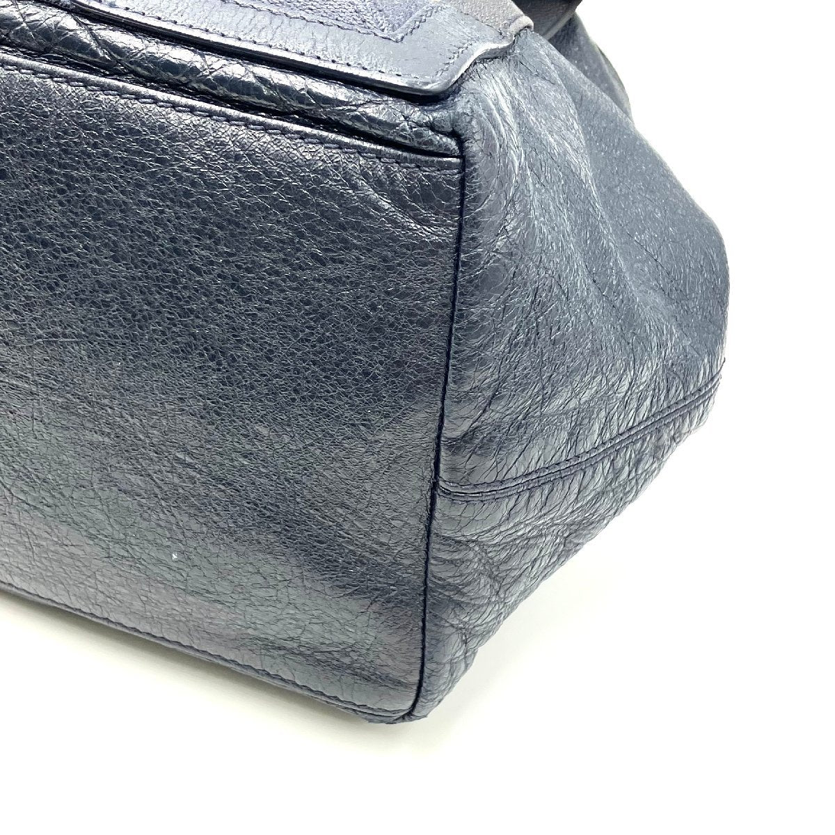 BALENCIAGA Navy Cabas Tote Bag Handbag