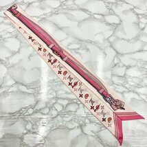 LOUIS VUITTON Twilly Bandeau BB Arafoli Rose Pink M71493 Heart Ladies Accessory 100% Silk 5-10-084