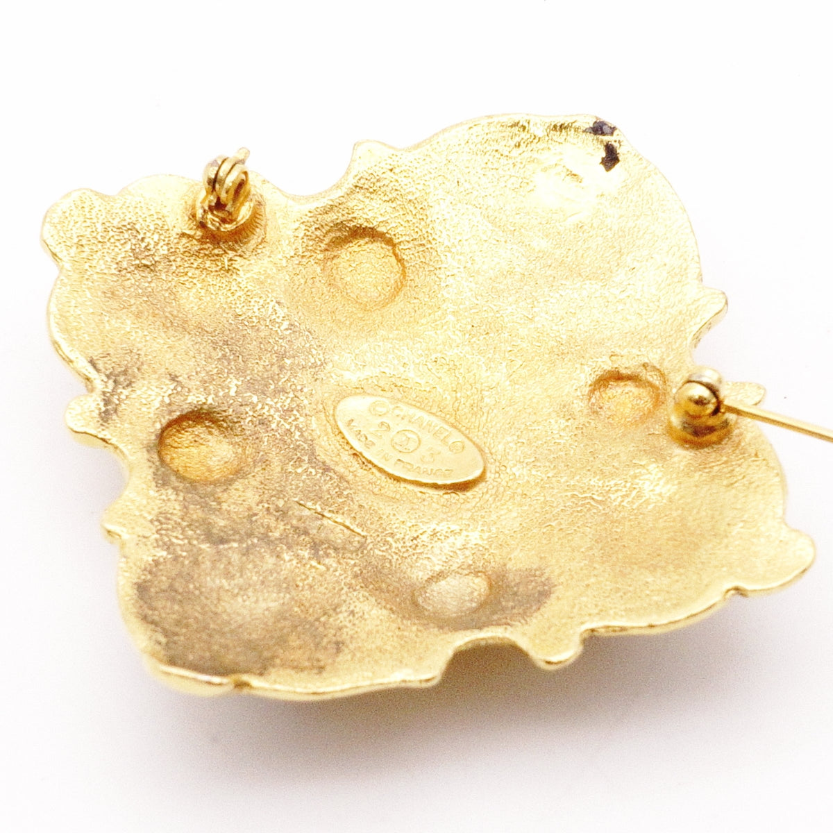 CHANEL Vintage Brooch, Metal/Fake Pearls, Gold, Women's