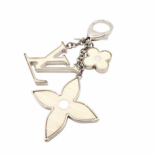 LOUIS VUITTON Bijou Sac Fleur d'Épi Bag Charm M65085 Off-White Silver 7-12-709