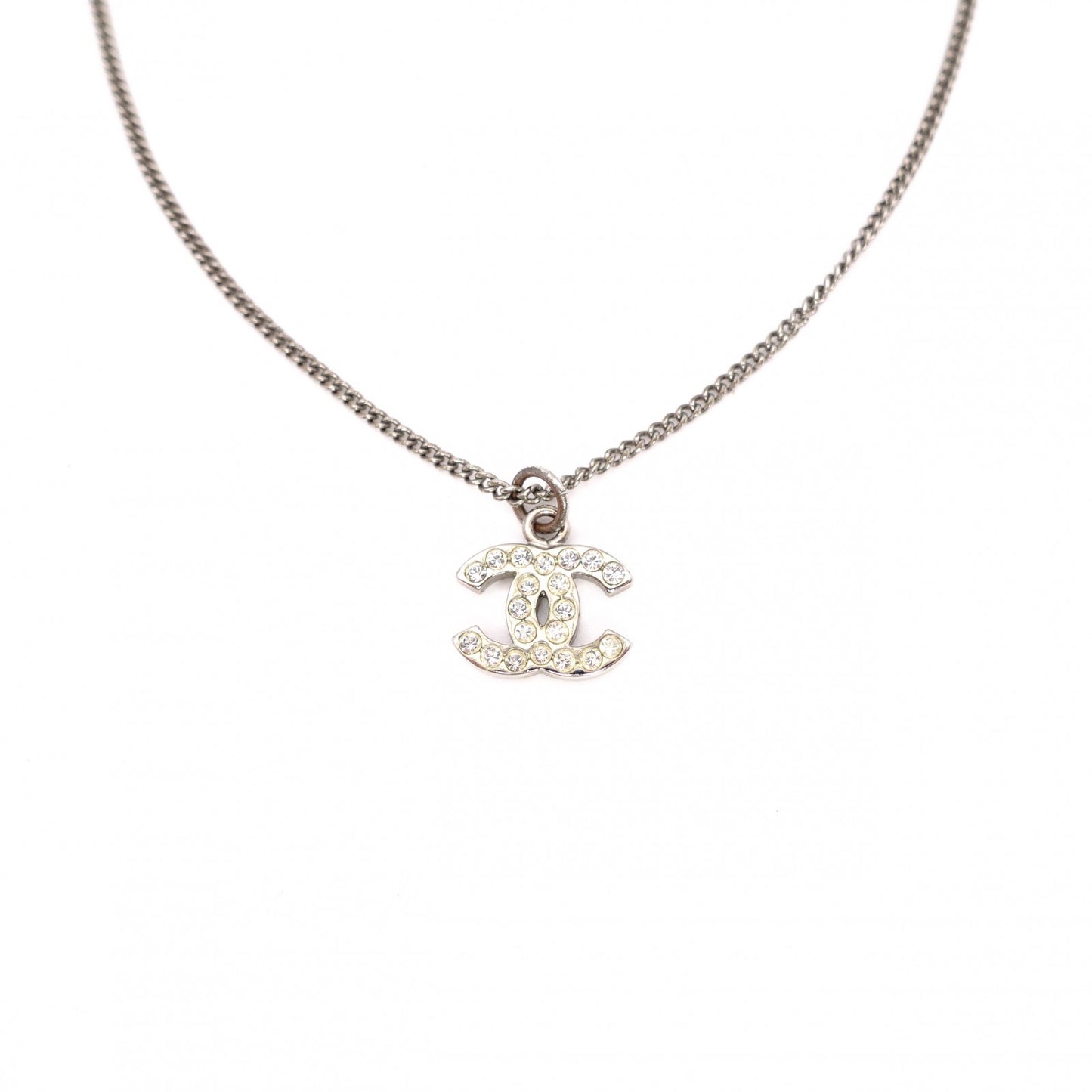 CHANEL シャネル ネックレス メタル/ラインストーン シルバー【中古】 レディース