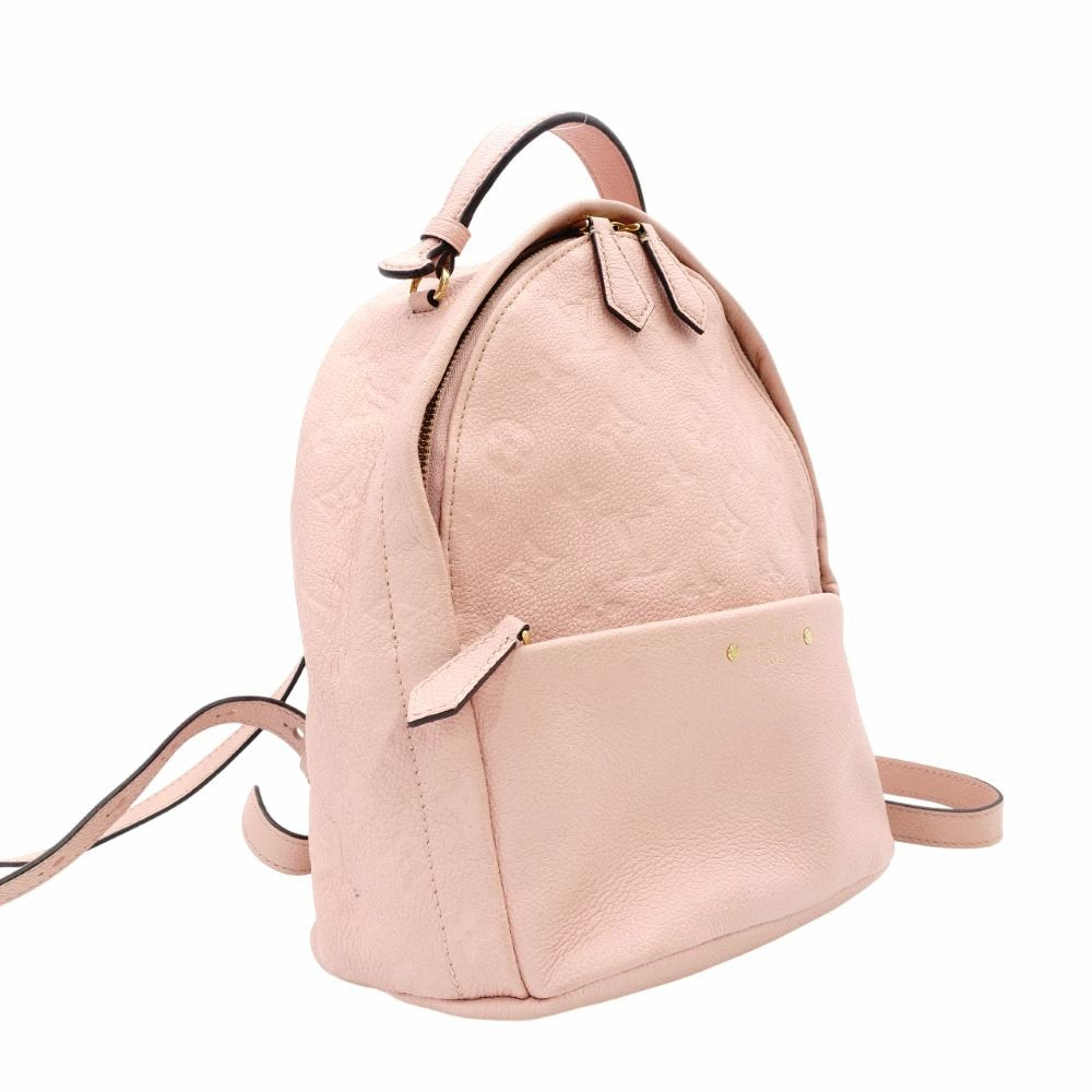 Louis Vuitton Sorbonne Monogram Implant Pink Leather Backpack Rucksack 7-11-699