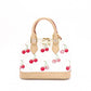 LOUIS VUITTON Alma BB Monogram Cherry Handbag, PVC and Leather, White, 2-Way
