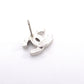 CHANEL Earrings, Metal, Rhinestones, Silver, CC Logo, Comes with Box