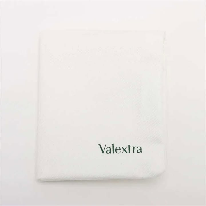 Unused Valextra Compact Wallet Leather Navy Fold Wallet Men's Silver Hardware Wallet 7-11-004