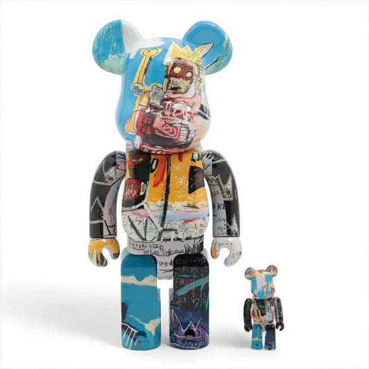 Unused BE@RBRICK Figure Plastic BE@RBRICK JEAN-MICHEL BASQUIAT “SPECIAL” 100% & 400% Basquiat 2-Piece Set 7-10-853
