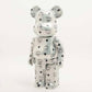 Unused BE@RBRICK Figure Plastic BE@RBRICK MCM WHITE CHROME Ver. 100% & 400% White 2-Piece Set 7-10-854