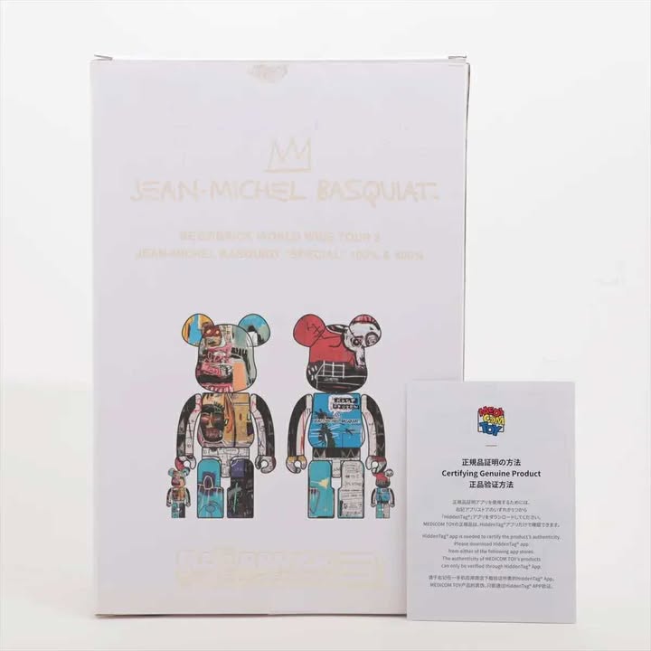 Unused BE@RBRICK Figure Plastic BE@RBRICK JEAN-MICHEL BASQUIAT “SPECIAL” 100% & 400% Basquiat 2-Piece Set 7-10-853