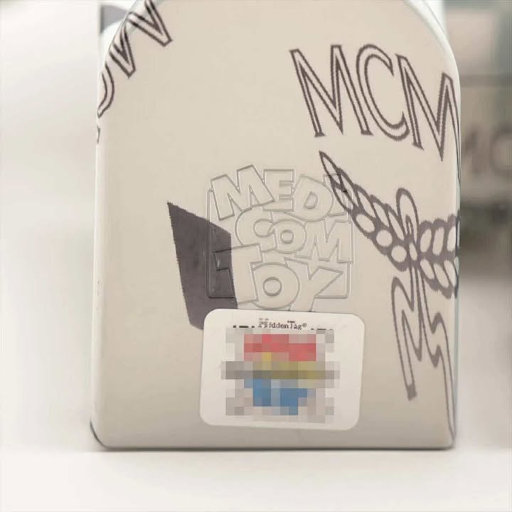 Unused BE@RBRICK Figure Plastic BE@RBRICK MCM WHITE CHROME Ver. 100% & 400% White 2-Piece Set 7-10-854