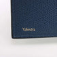 Unused Valextra Compact Wallet Leather Navy Fold Wallet Men's Silver Hardware Wallet 7-11-004