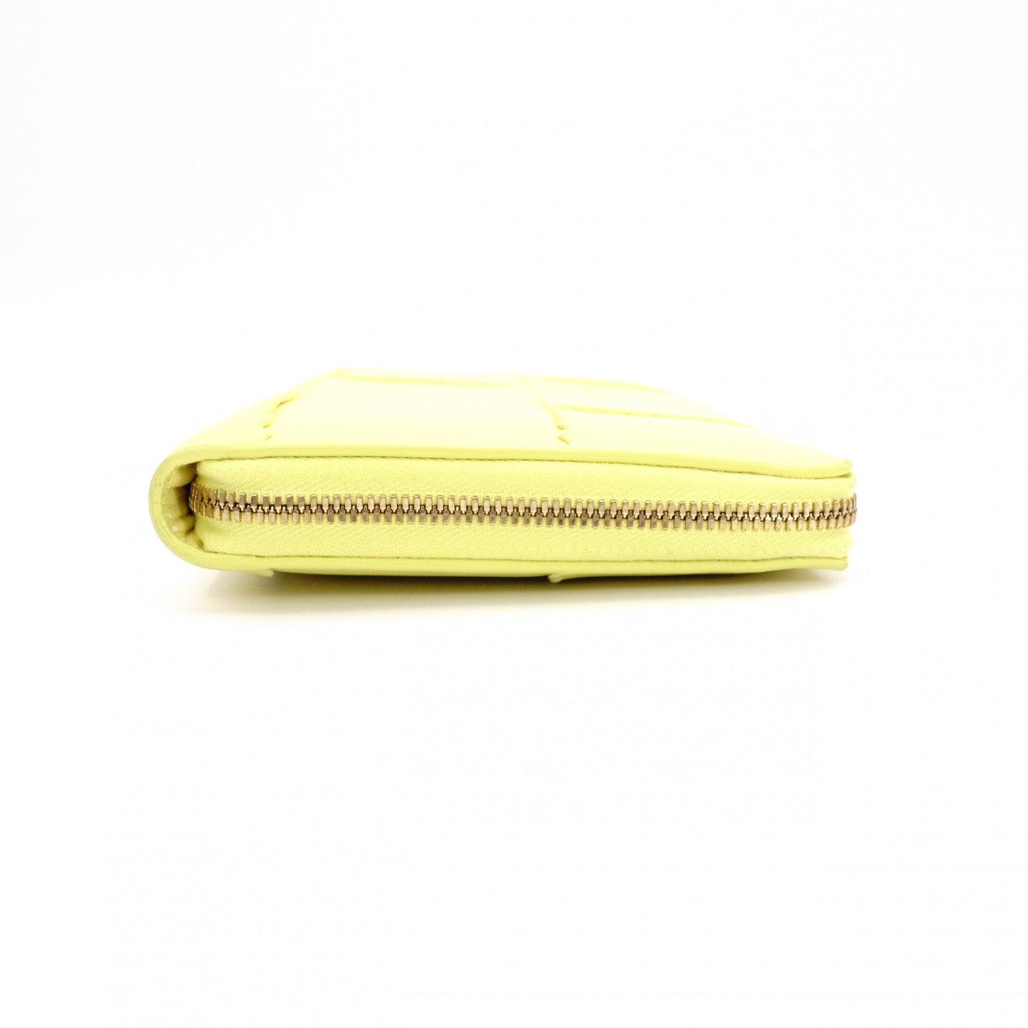 BOTTEGAVENETA Zip-Around Wallet Cassette Long Wallet Leather Yellow