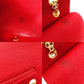 CHANEL Matelassé Cotton Shoulder Bag with Double Flap in Red for Women 6-6-688