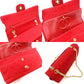 CHANEL Matelassé Cotton Shoulder Bag with Double Flap in Red for Women 6-6-688
