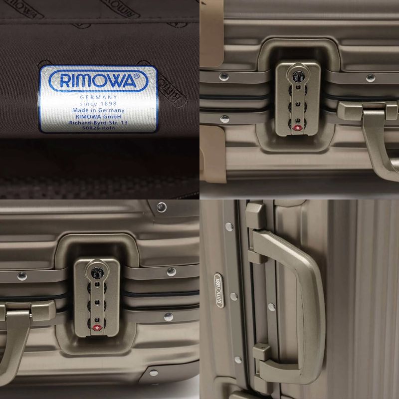 RIMOWA Topaz Titanium 923.53.03.4 34L 4-Wheel Cabin-Approved Champagne Gold 7-12-615