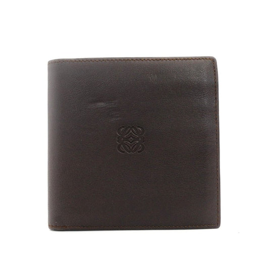 LOEWE Anagram Leather Wallet Brown Mini Wallet Brown Logo 7-4-204