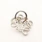 LOEWE Anagram Keyring Key Charm Silver Logo 7-5-863
