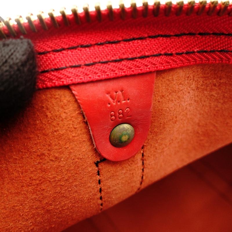 LOUIS VUITTON Épi Keyport 55 Castilian Red Leather Boston Bag Red