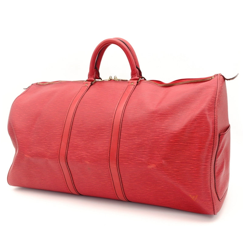 LOUIS VUITTON Épi Keyport 55 Castilian Red Leather Boston Bag Red