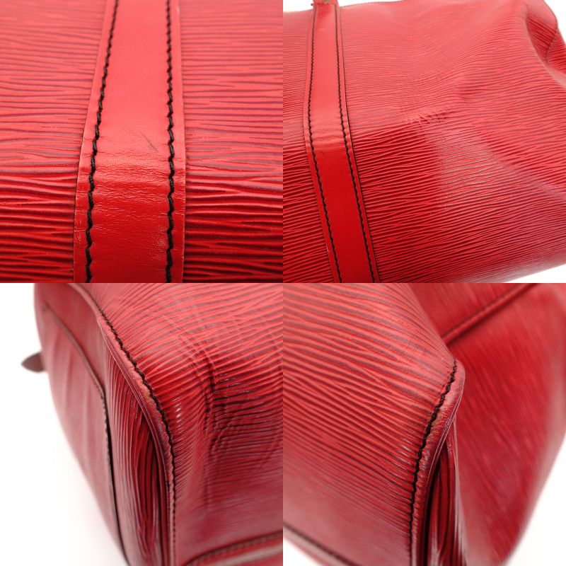 LOUIS VUITTON Épi Keyport 55 Castilian Red Leather Boston Bag Red
