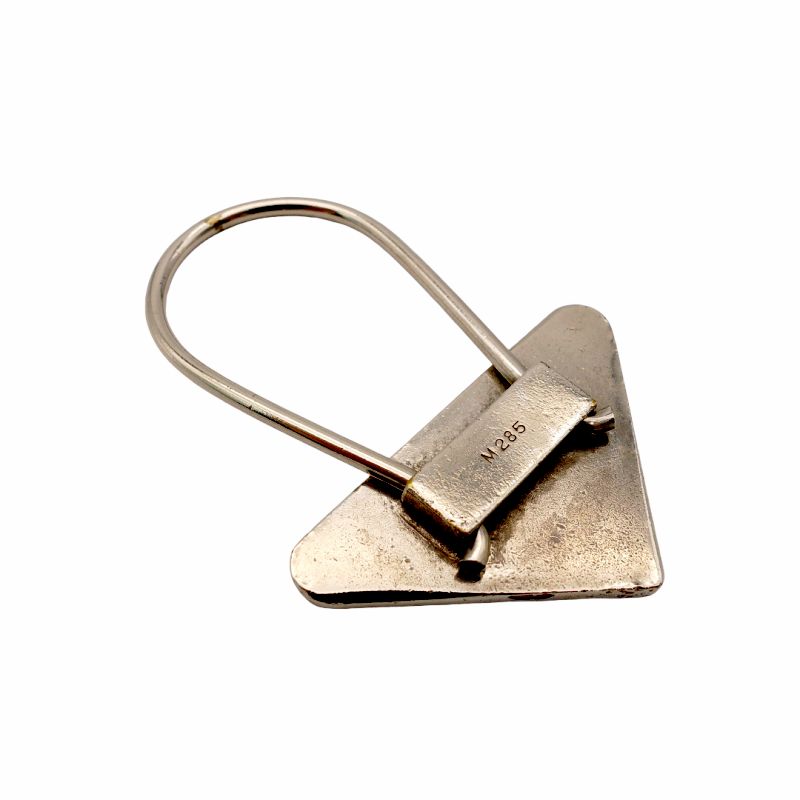 PRADA Key Charm Key Holder Black × Silver Logo 7-6-515