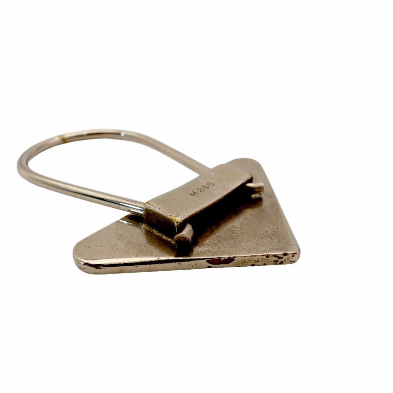 PRADA Key Charm Key Holder Black × Silver Logo 7-6-515