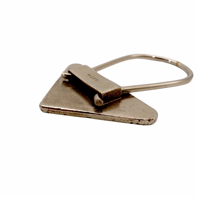 PRADA Key Charm Key Holder Black × Silver Logo 7-6-515