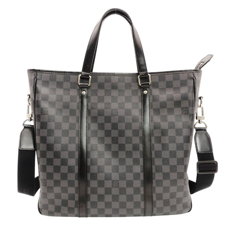 LOUIS VUITTON Tadao N51192 Damier Graphite Tote Bag 2-Way Gray Men's 7-7-101
