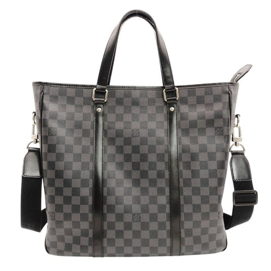LOUIS VUITTON Tadao N51192 Damier Graphite Tote Bag 2-Way Gray Men's 7-7-101
