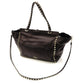 Valentino Garavani Rock Stud 2-Way Handbag Black Leather Black 7-7-1023