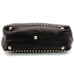 Valentino Garavani Rock Stud 2-Way Handbag Black Leather Black 7-7-1023
