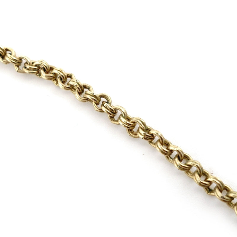 Christian Dior Necklace Gold CD Logo Rhinestones With Box 7-7-1034