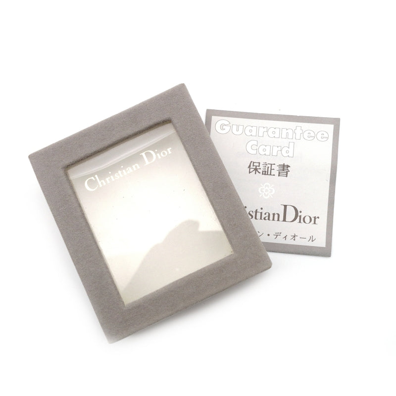 Christian Dior Necklace Gold CD Logo Rhinestones With Box 7-7-1034