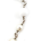 CHANEL Bracelet Silver × White CC Logo Faux Pearl 7-7-1100