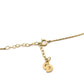 Christian Dior Necklace Gold CD Logo Rhinestone 7-7-1104