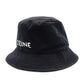 Celine Bucket Hat Black Canvas Black Size L Logo 7-7-1162