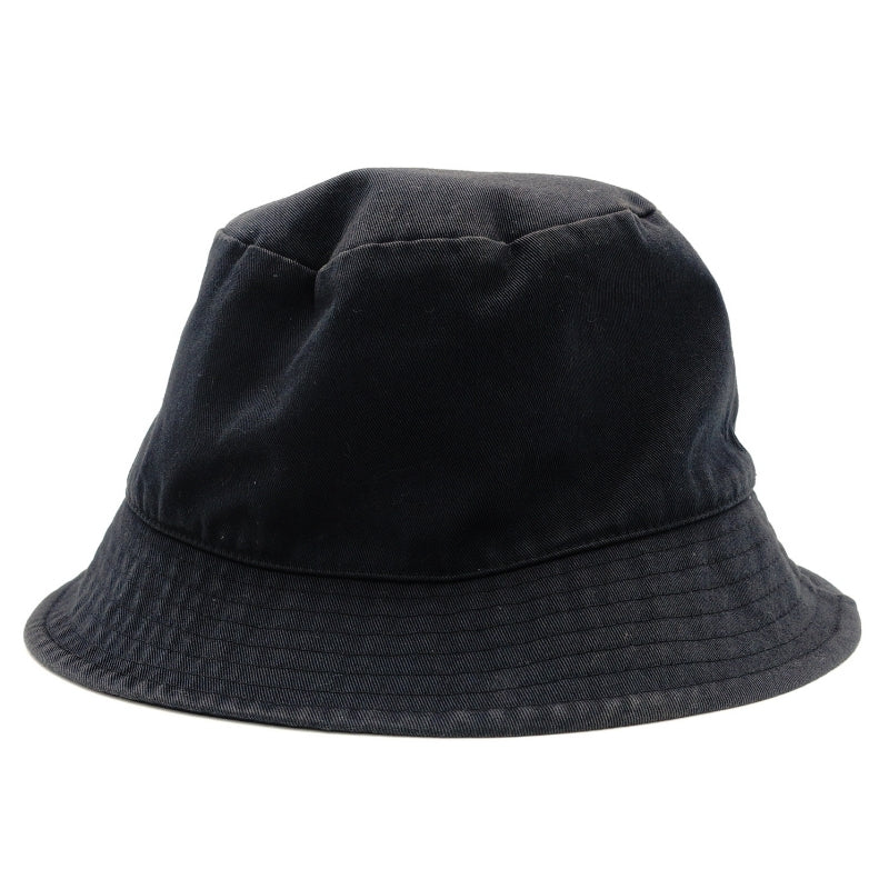 Celine Bucket Hat Black Canvas Black Size L Logo 7-7-1162