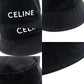 Celine Bucket Hat Black Canvas Black Size L Logo 7-7-1162
