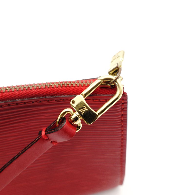 LOUIS VUITTON Epi Leather Accessory Pouch Red Leather Red Shoulder 7-7-183