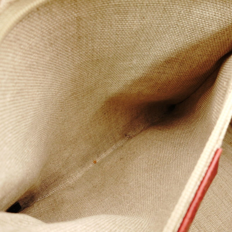 GUCCI Handbag Micro GG Logo Leather Red 2-Way 7-7-238