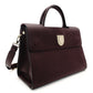 Christian Dior Eva Handbag Leather Purple 2-Way Bordeaux Silver Hardware 7-7-350