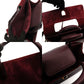 Christian Dior Eva Handbag Leather Purple 2-Way Bordeaux Silver Hardware 7-7-350