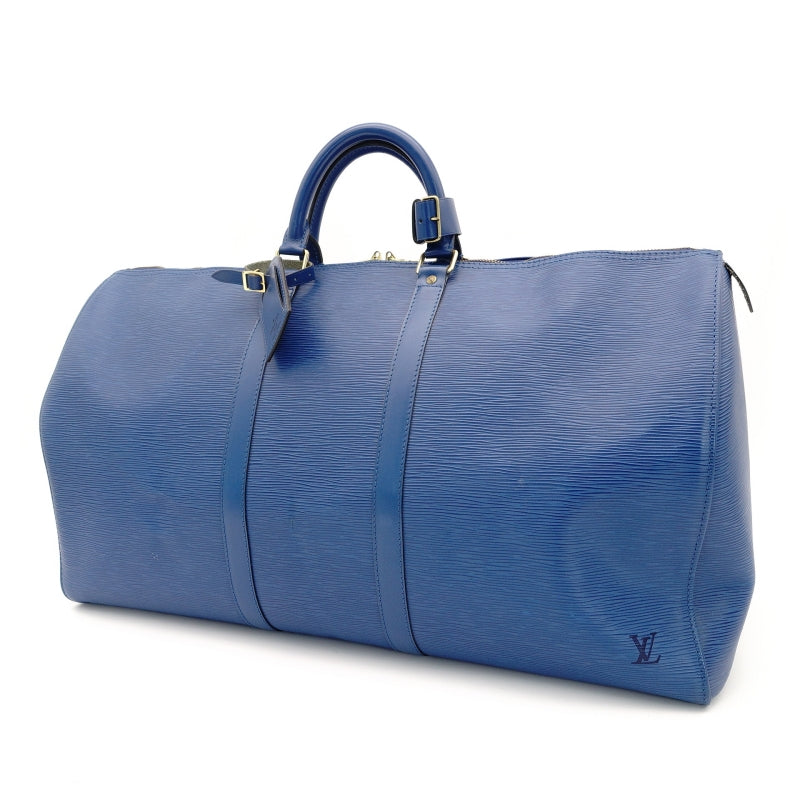LOUIS VUITTON Epi Key Pouch 55 Blue Leather Boston Bag Blue Travel 7-7-355