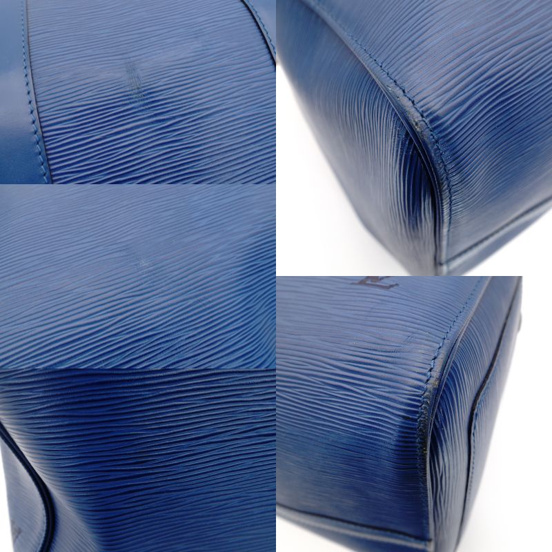 LOUIS VUITTON Epi Key Pouch 55 Blue Leather Boston Bag Blue Travel 7-7-355